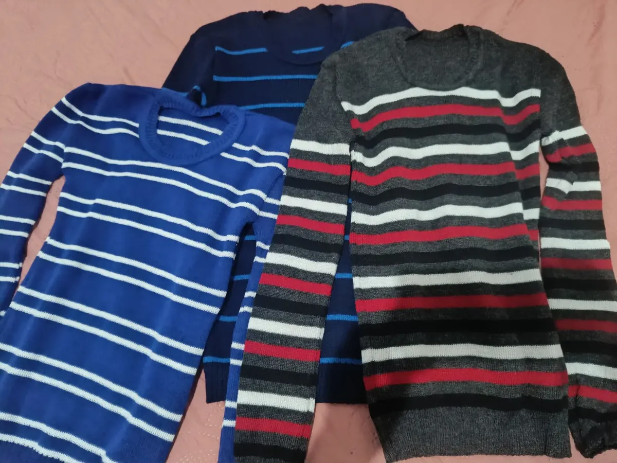 Kit 3 Suéter Tricô Infantil Menino Cores Sortidas (tam. 4, 6 e 8)