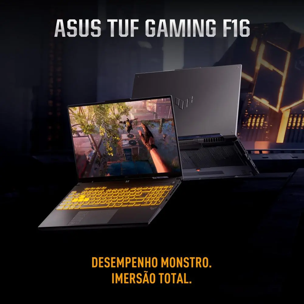 Notebook Asus Tuf Gaming F16 Fx607vj Nvidia Rtx 3050 Intel Core 5 210h 16gb Ram 512gb Ssd Linux Keepos Tela 16 Nível Ips 144hz Cinza - Rl015