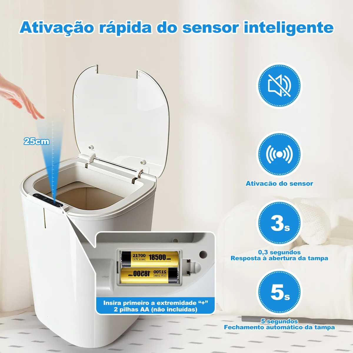 NÃO PRECISA ENCOSTAR NO LIXO