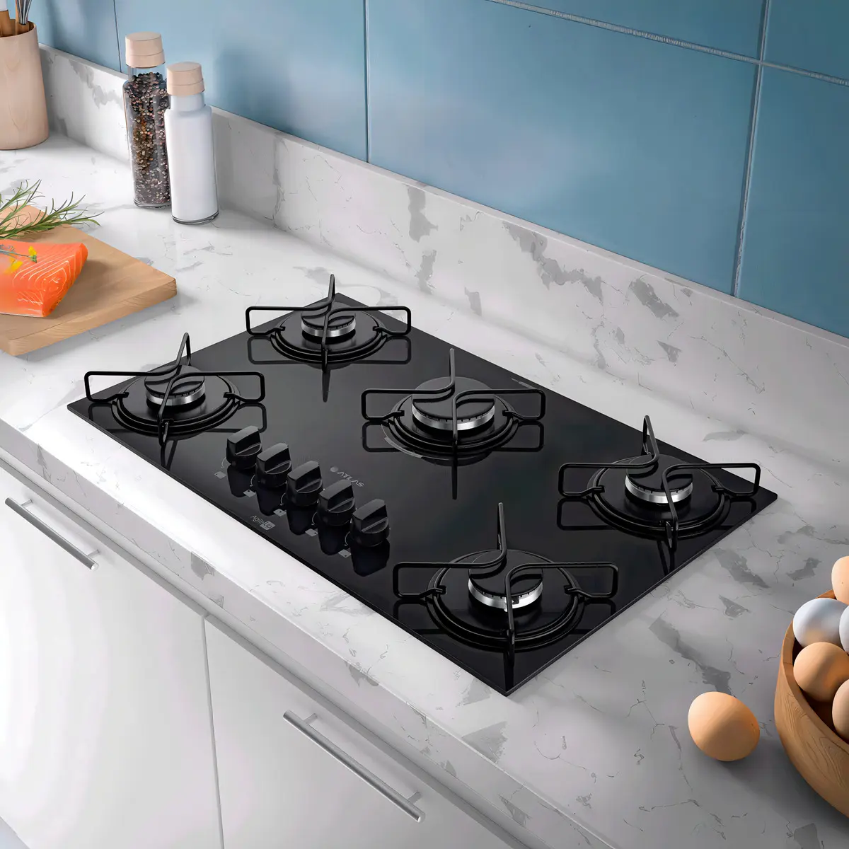 COOKTOP COM 5 BOCAS, O SUFICIENTE PRA FAZER MIOJO