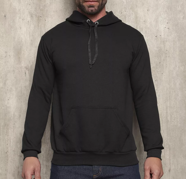 Moletom Liso Algodão Unissex Blusa De Frio Canguru Flanelado