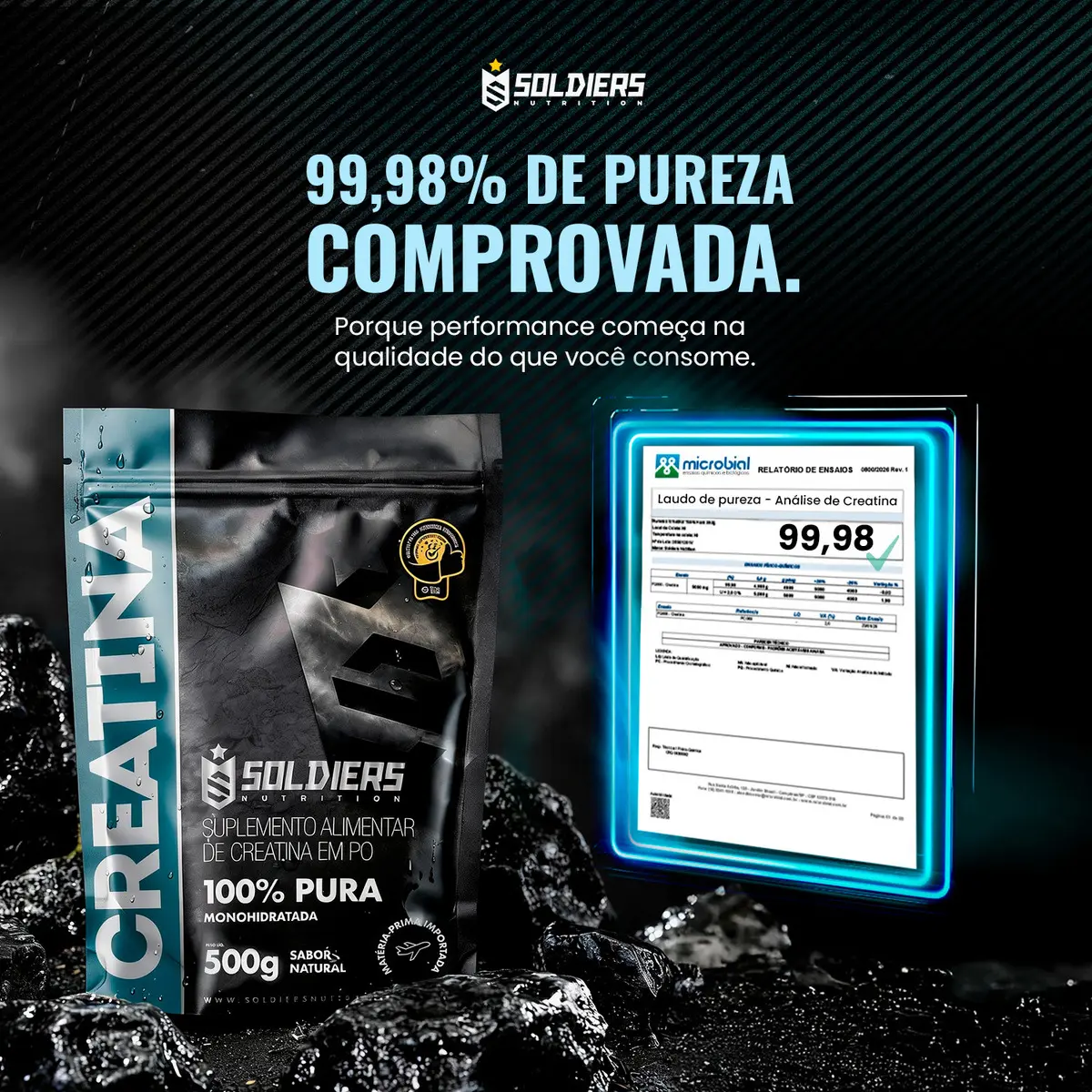 1KG DE CREATINA DA SOLDIERS NO PRECINHO