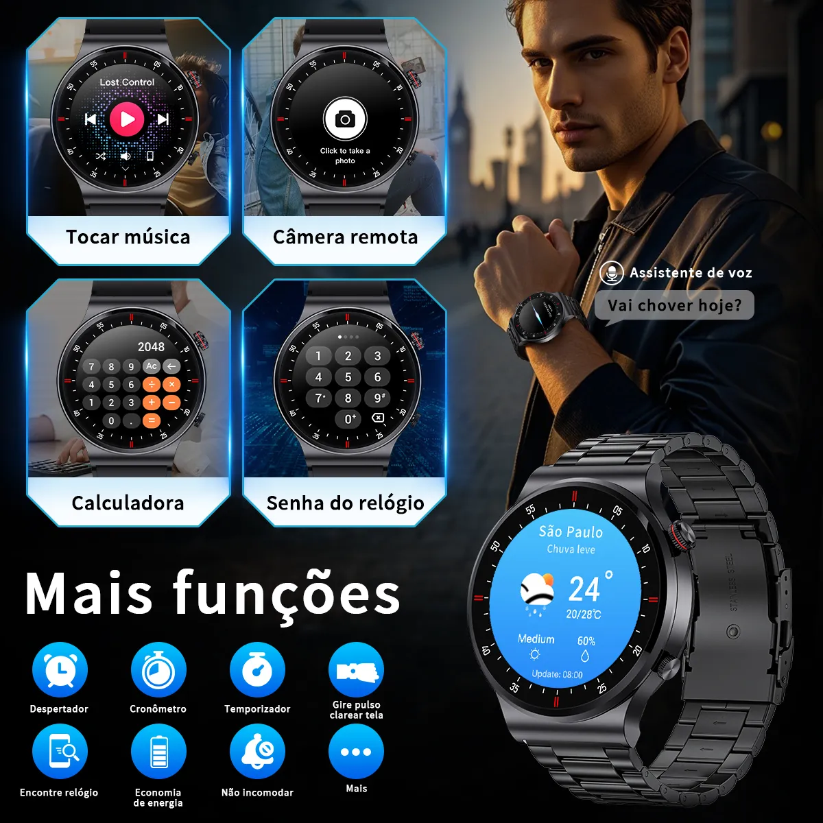 RELÓGIO QUE MONITORA TEUS TREINOS, SONO E TUDO QUE É DIREITO