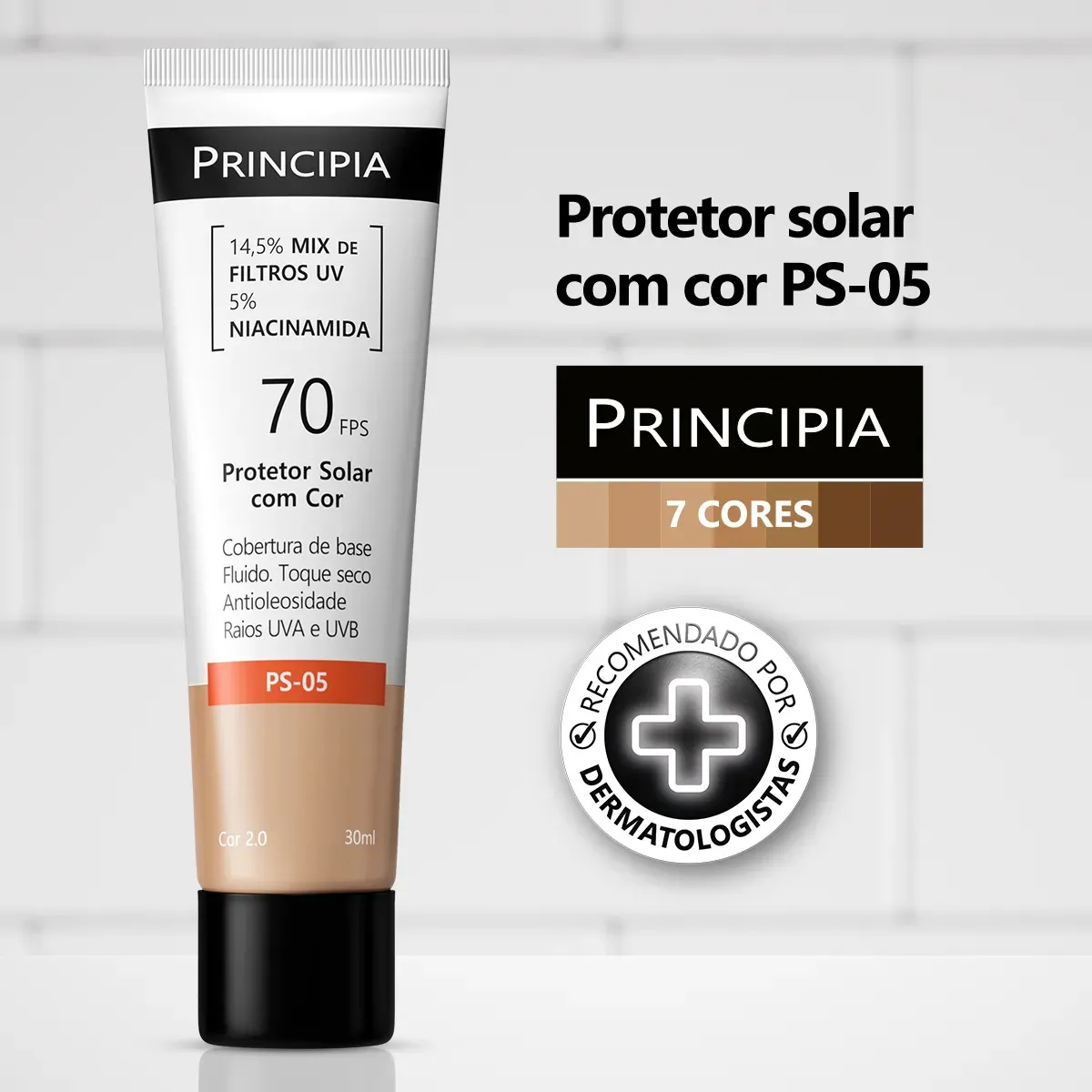 PROTETOR SOLAR DA PRINCIPIA COM COR