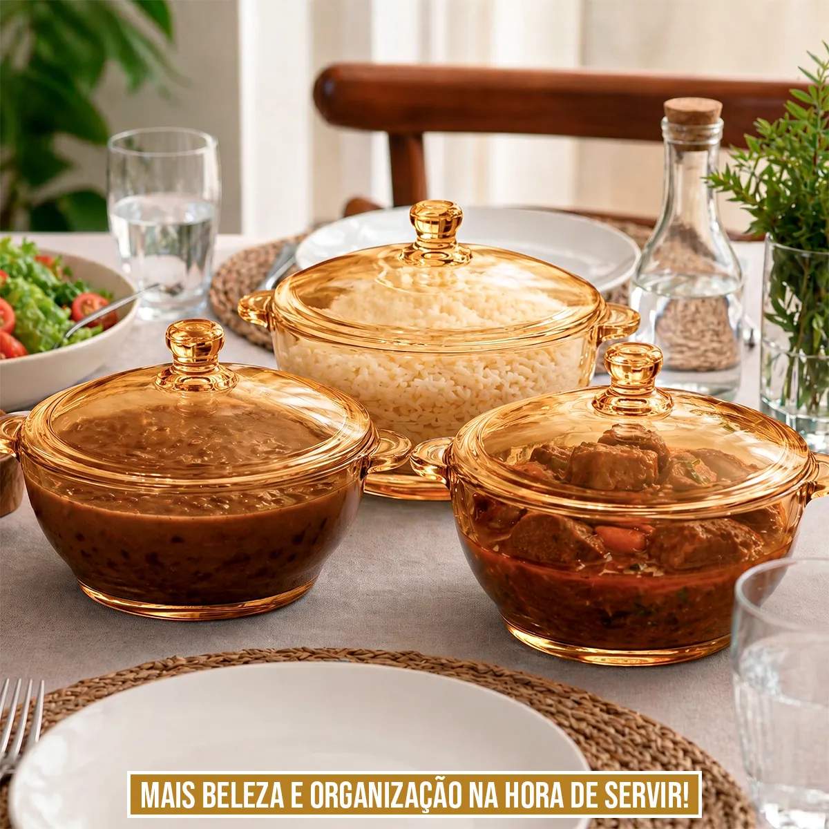 KIT COM TRÊS REFRATÁRIOS 🥘