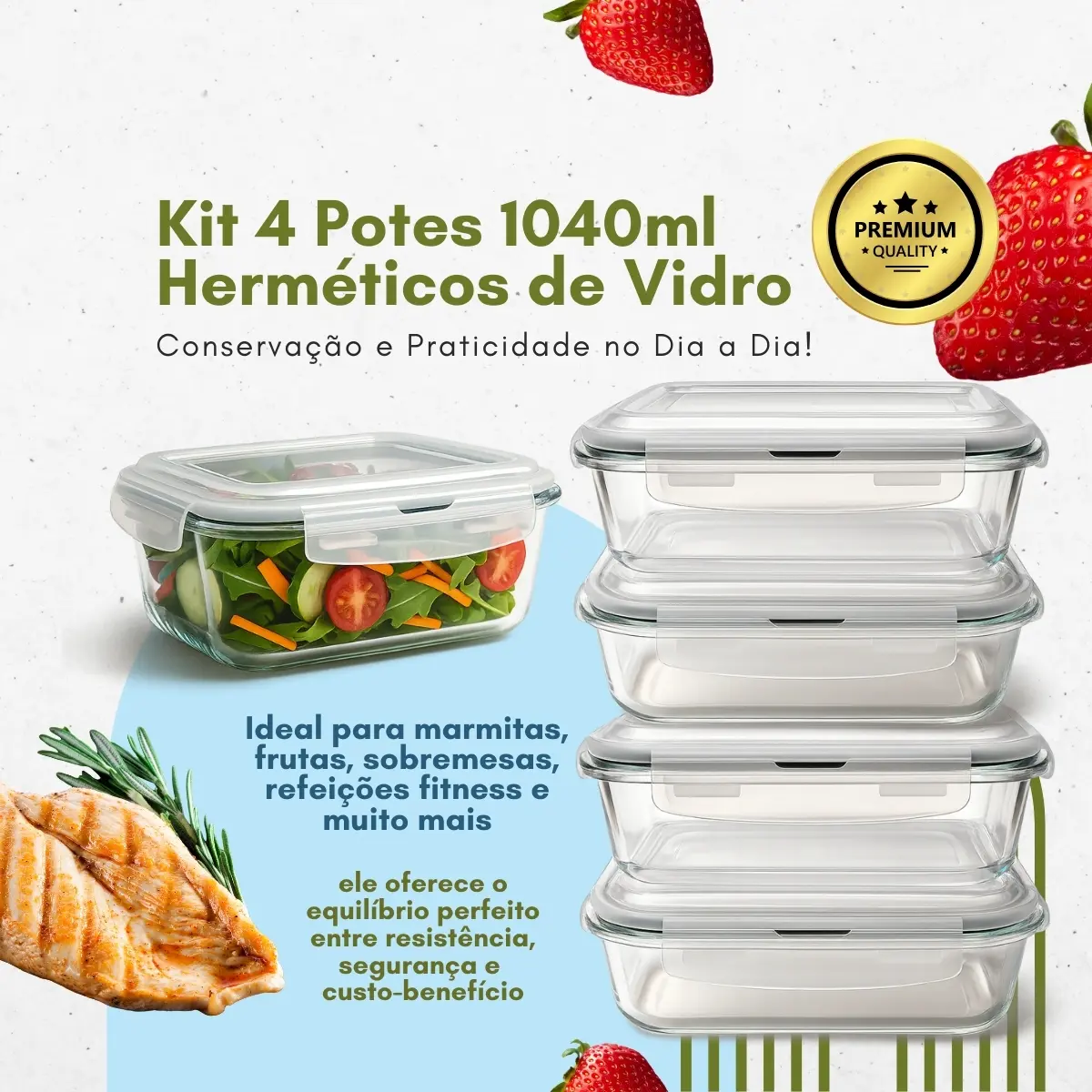 4 POTÕES DE 1040ML