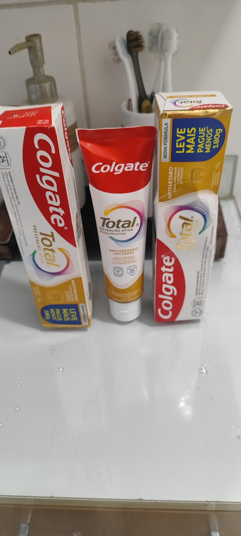 Creme Dental Colgate Total Anti Tártaro 3 unidades 90g