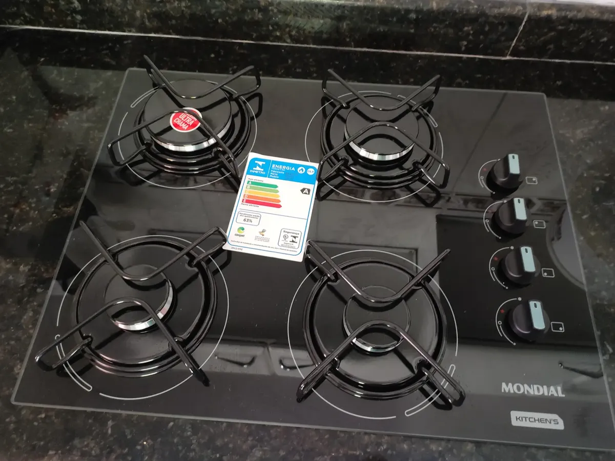 Cooktop a Gás, 4 Bocas, Mondial Bivolt CTG-01