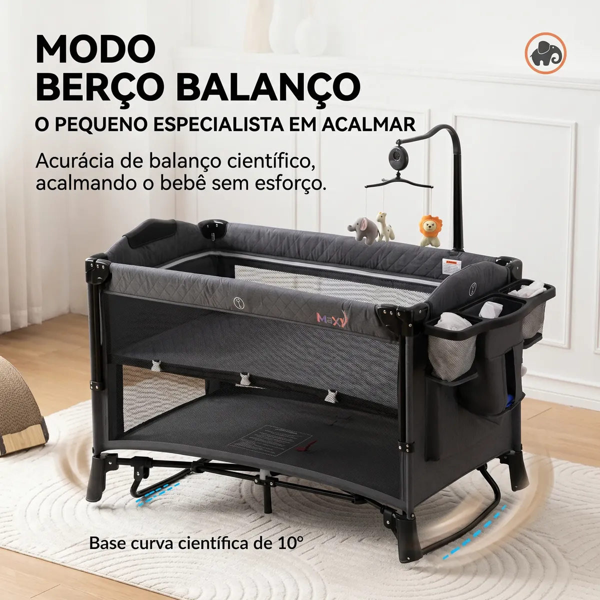 Berço Bebê Portátil Retrátil Completo Com Mosquiteiro