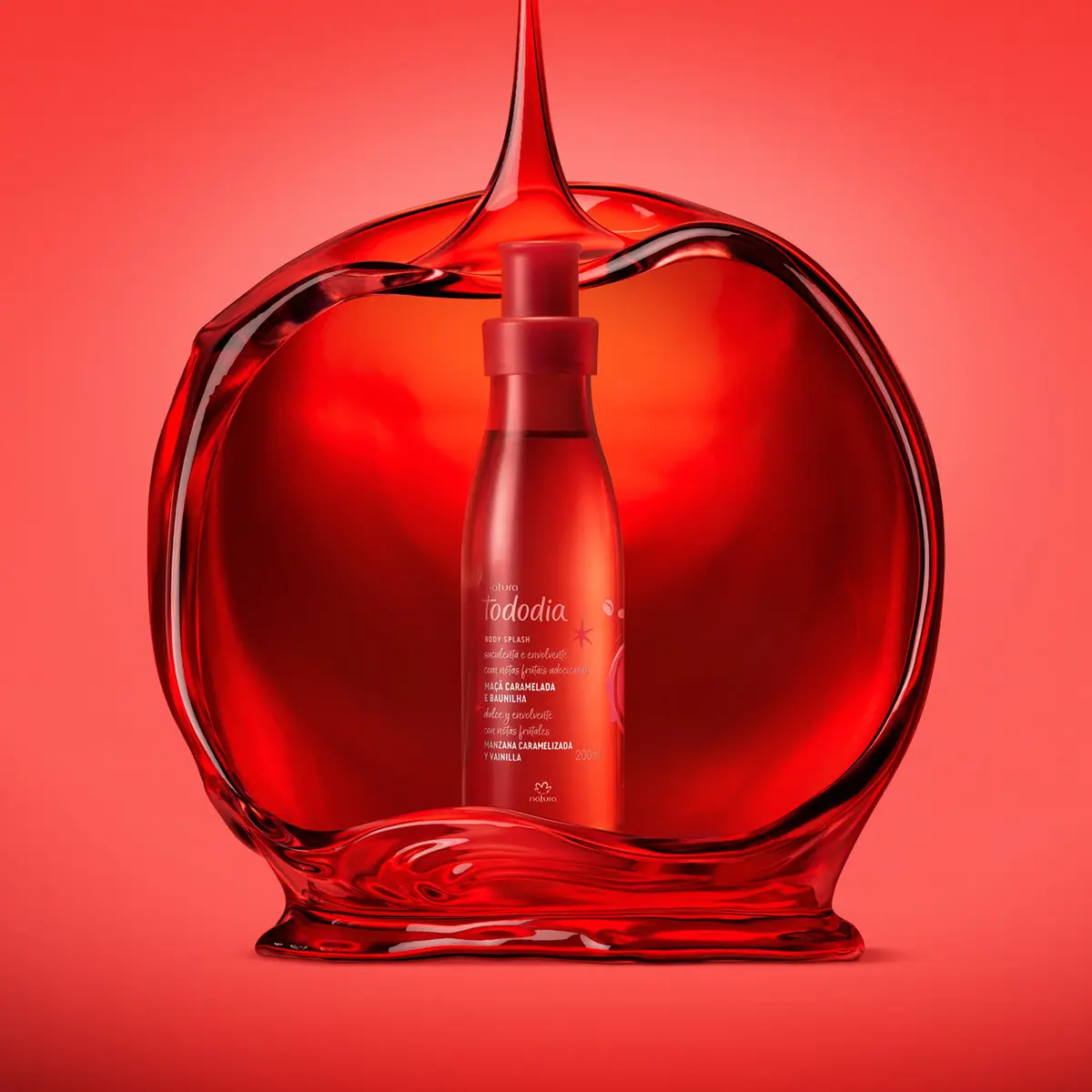 BODY SPLASH DE MAÇÃ CARAMELIZADA DA NATURA