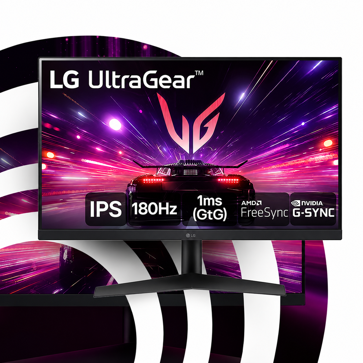 Monitor Gamer LG UltraGear 24” 24GS60F-B IPS Full HD 180Hz 1ms (GtG) NVIDIA® G-SYNC® AMD FreeSync™ HDR10 sRGB 99% HDMI DisplayPort