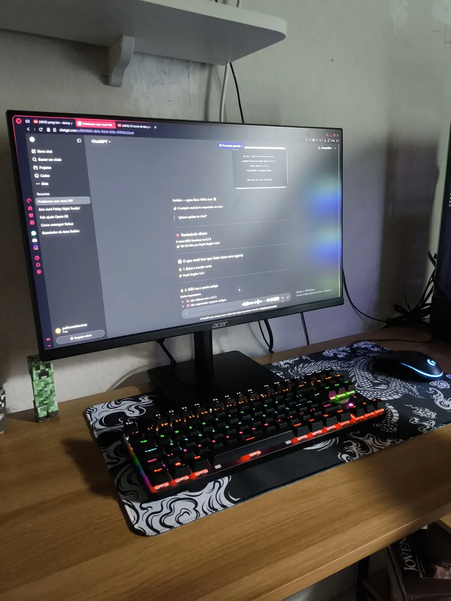 Monitor Acer Led Mk241y Flt, 23,8 Full Hd, Zero Frame, 100hz Preto