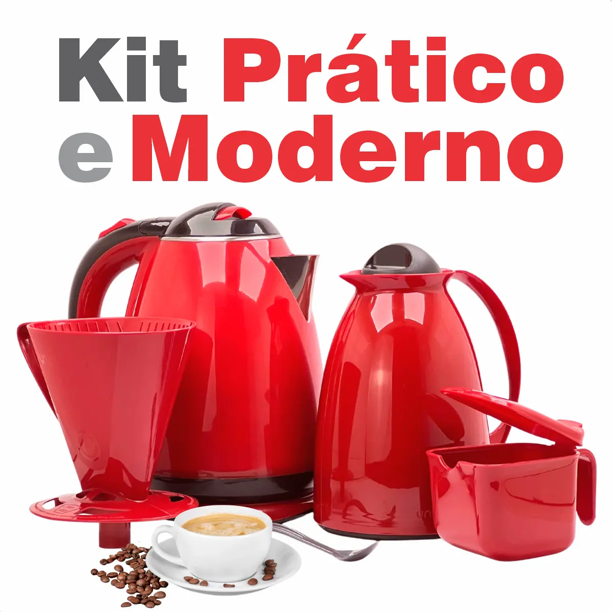 KIT CHALEIRA ELÉTRICA E GARRAFA TÉRMICA PRA LANÇAR O CAFÉ 2