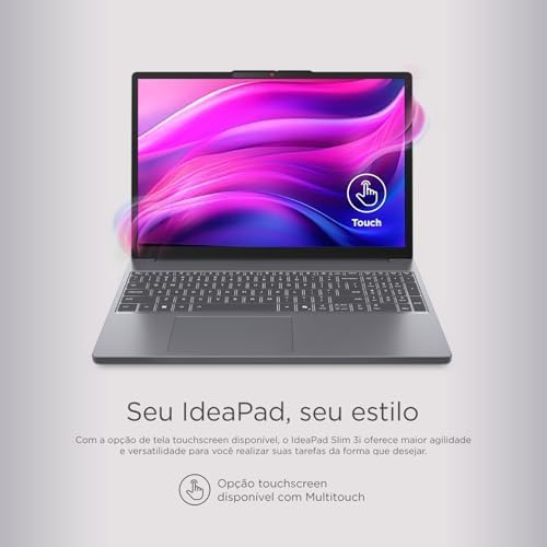 Notebook Lenovo IdeaPad Slim 3 Core i5-13420H 8GB 512GB SSD Tela 15.3" Touch Screen - 83NS000ABR W11