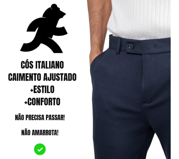 CALÇA SOCIAL ESTILO ALFAIATARIA MASCULINA