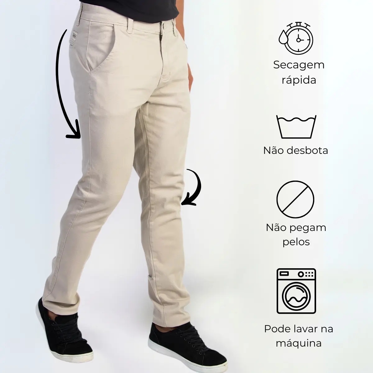 CALÇA SARJA SOCIAL ESPORTE FINO