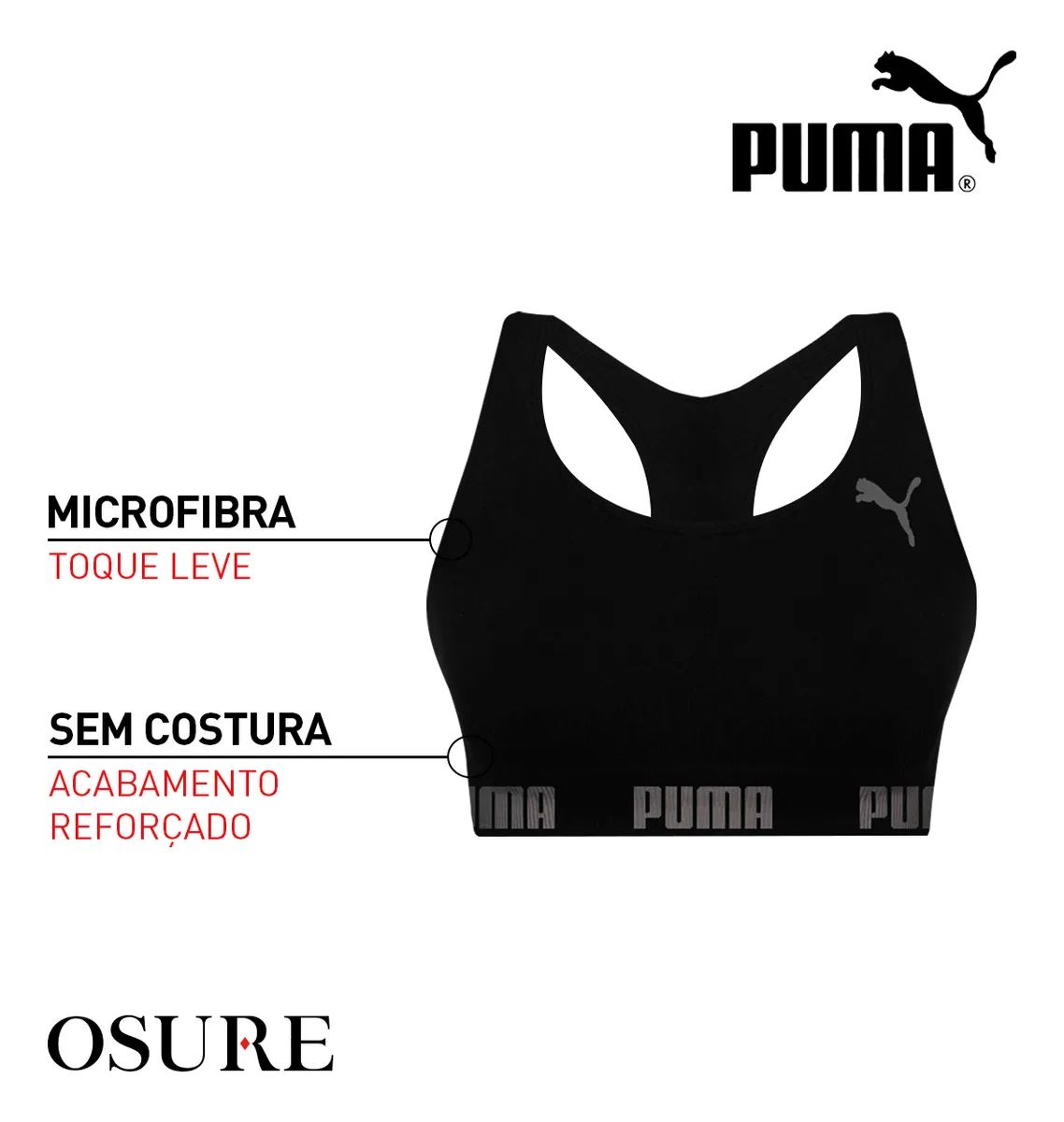 TOP PUMA, PERFEITO PRO TREINO MENINAS