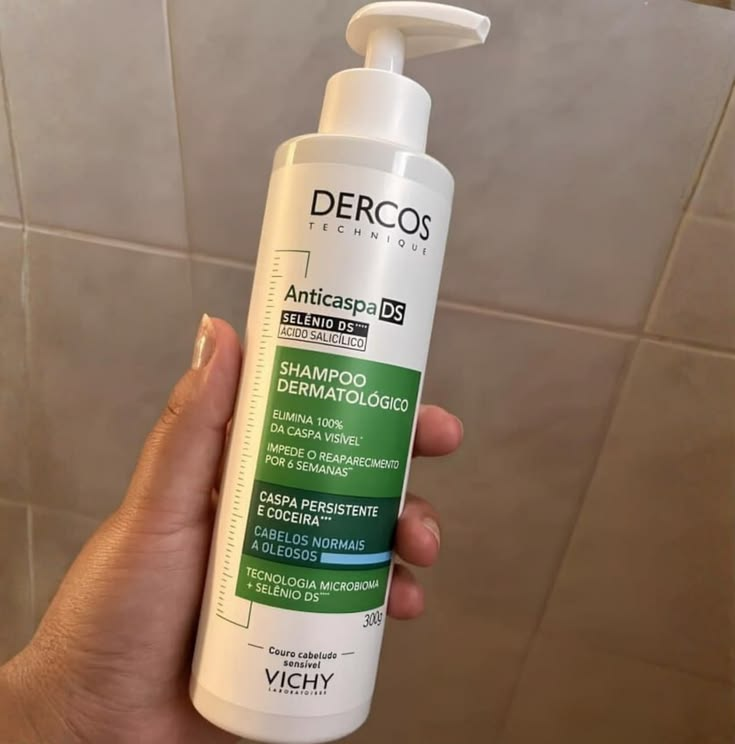 Shampoo Vichy Dercos Anticaspa DS Cabelos Secos | Tratamento Intensivo com Selênio DS, Reequilibra o Microbioma, Ação Antirrecidiva 6 Semanas, Alívio da Coceira, 300g