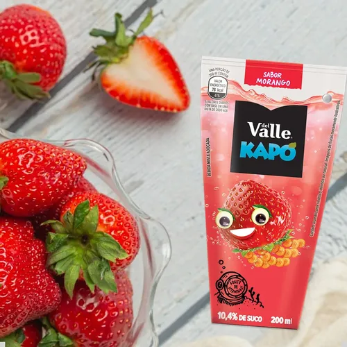 Pack de Kapo Morango 200ml 12 unidades