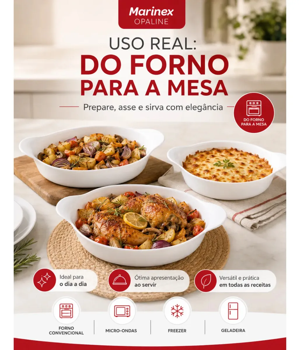 CONJUNTO COM 3 ASSADEIRAS MARINEX OVAL