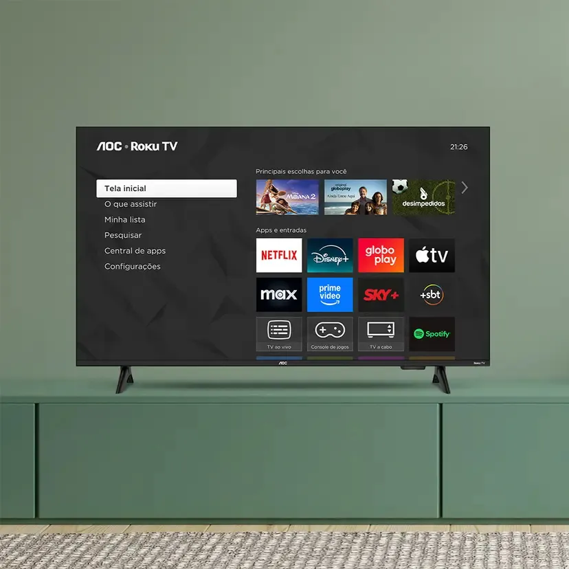 Smart Tv 43 Aoc Led Roku Full Hd Wi-fi 60hz Hdmi Usb 43s5155/78g