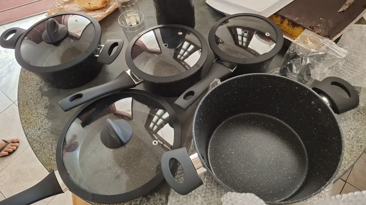 PEGA ESSE KIT DE PANELAS DE CERÂMICA FUNCIONAM EM TODO TIPO DE FOGÃO