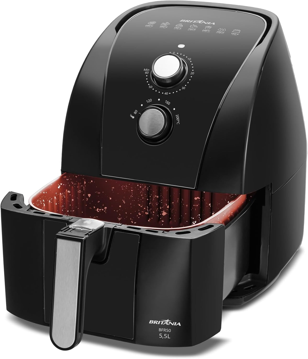 Fritadeira Air Fryer Britânia 5,5L 1500W BFR50 Redstone 127V