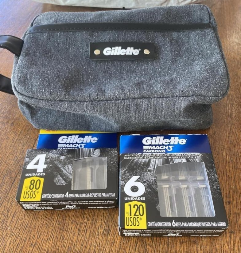 Lâminas e Aparelhos de Barbear Gillette Mach3, 10 Cargas | Kit, Necessaire, Higiene Pessoal, Cuidado com a Barba