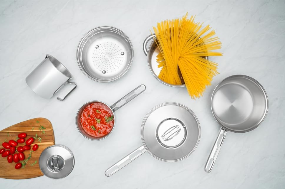 KIT DE PANELAS TRAMONTNA DE AÇO INOX, ESSAS DURAM ATÉ SE ACABAR