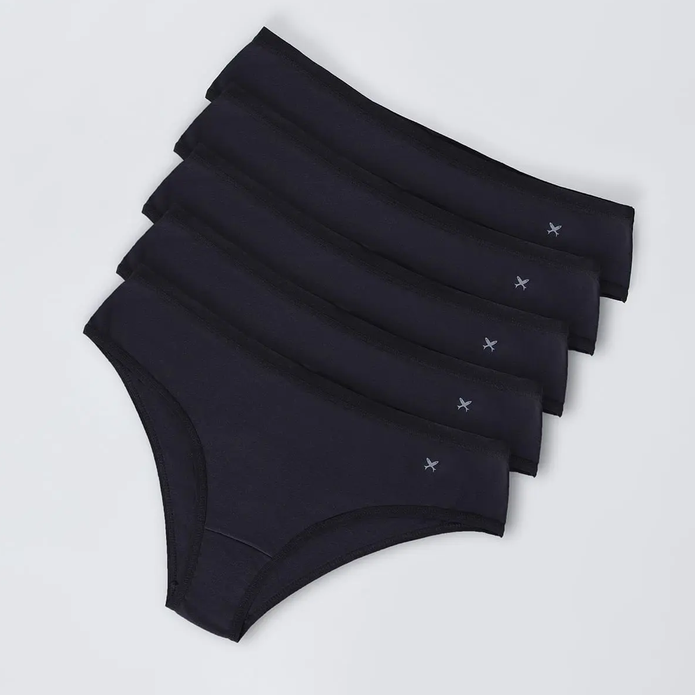 Kit Com 5 Calcinhas Básicas Em Algodão Com Elastano Hering