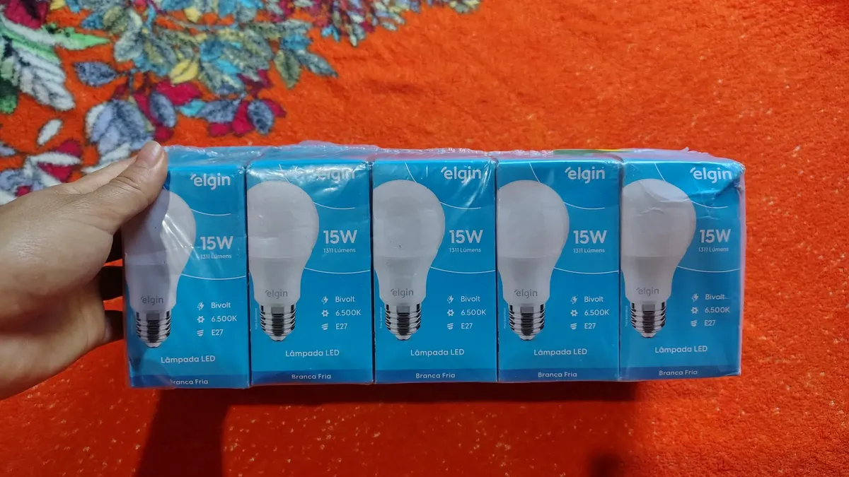 Kit 10 Lâmpadas Bulbo Led 15w A60 Branca 6500k - Elgin