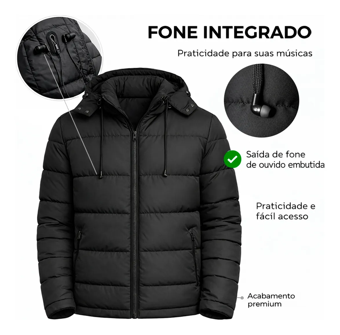 Jaqueta Bobojaco Casaco Forrado Impermeável Frio Neve Moto