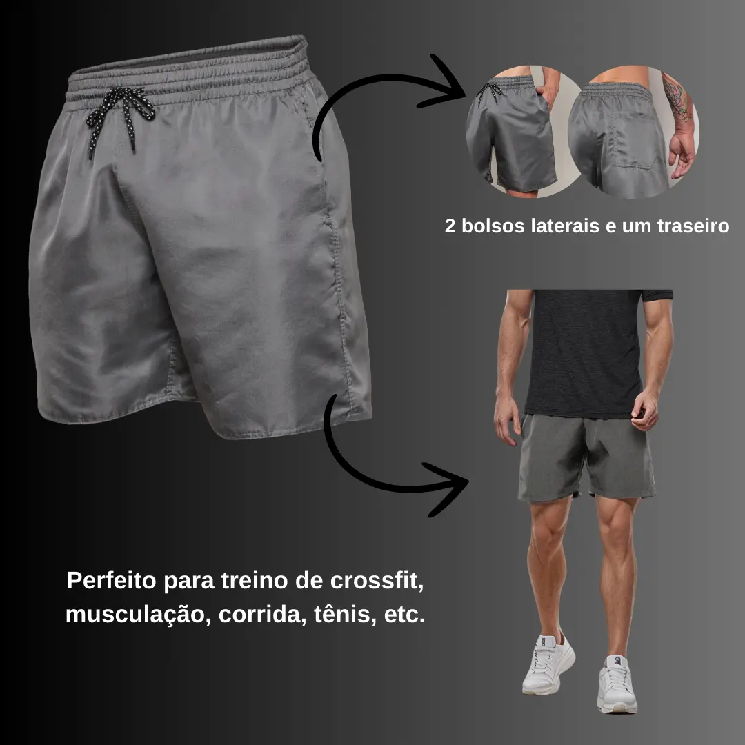 Kit 4 Short Praia Masculino Bermuda Tactel Verão Academia