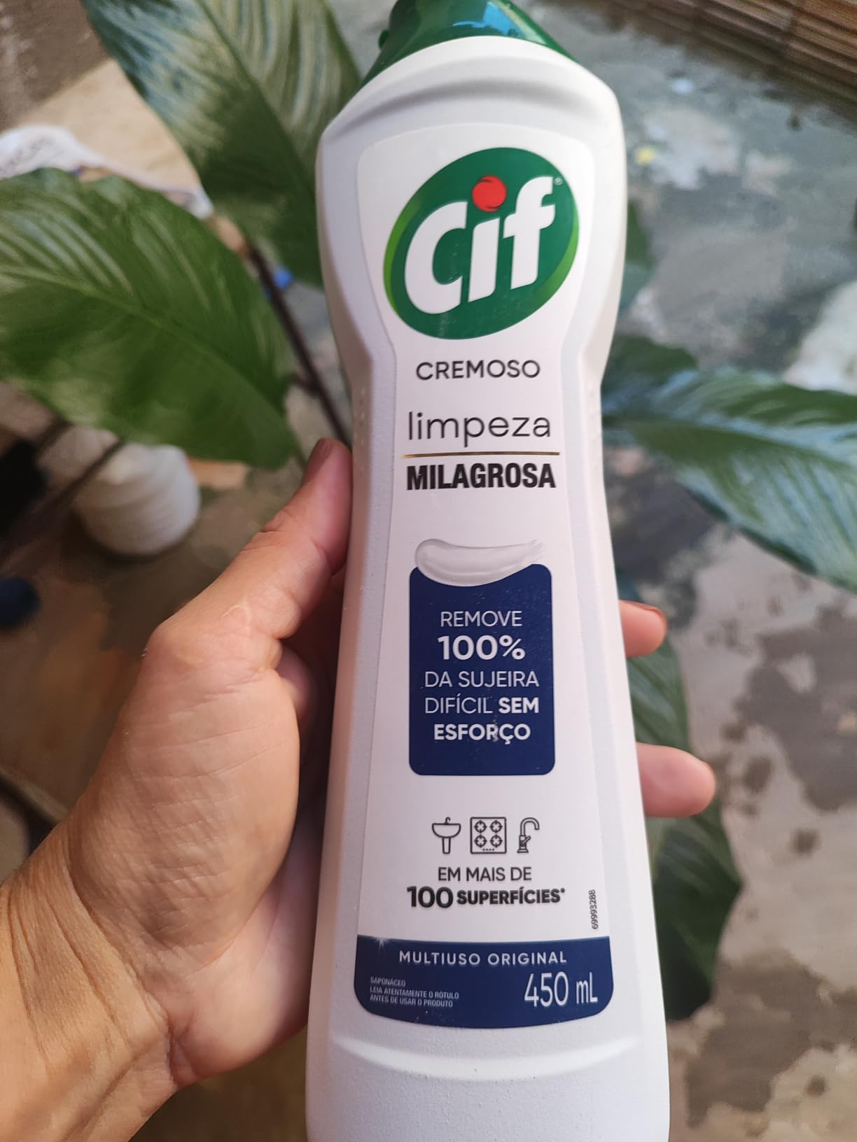 Cif Cremoso Limpeza Milagrosa Remove 100% Da Sujeira 450 Ml