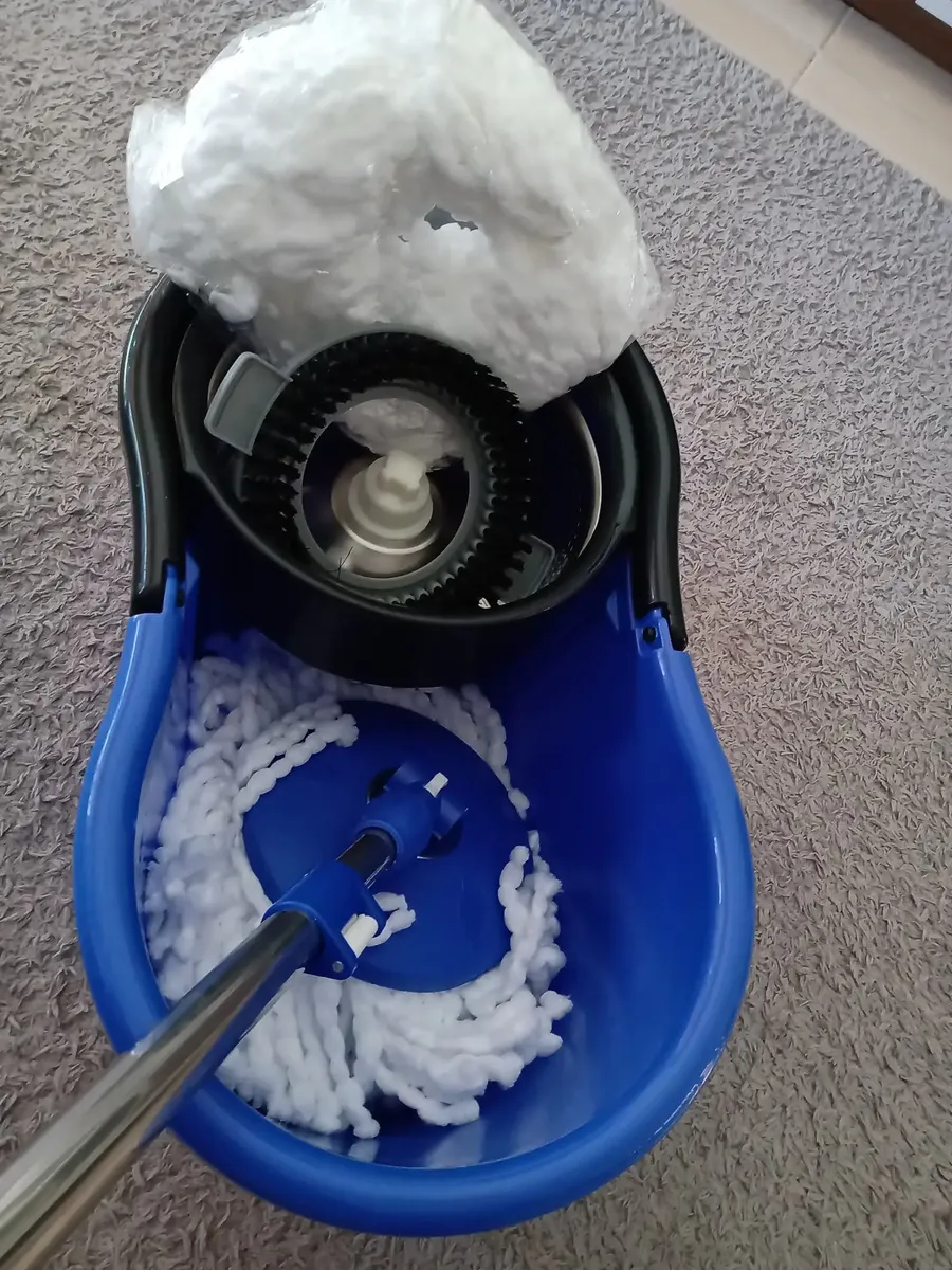 Perfect Mop Inox 360 Pro Balde Giratório Microfibra Limpeza 12L