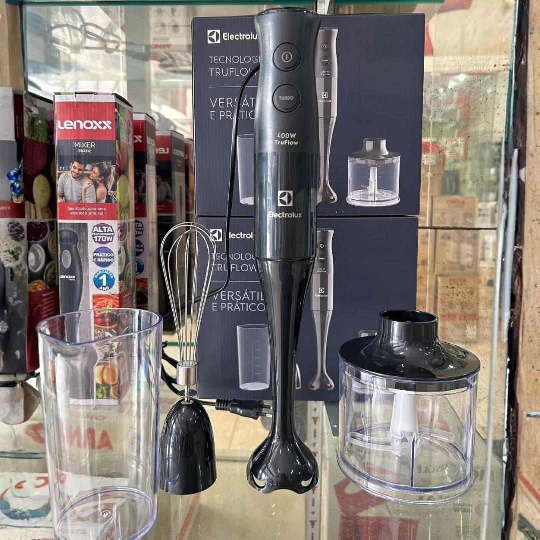 Mixer Electrolux 600ml, Preto, 220v | Misturador Multiuso, 3 em 1, 400W, 2 velocidades, 3 acessórios, mini processador, resistente temperatura, livre BPA, EIB10