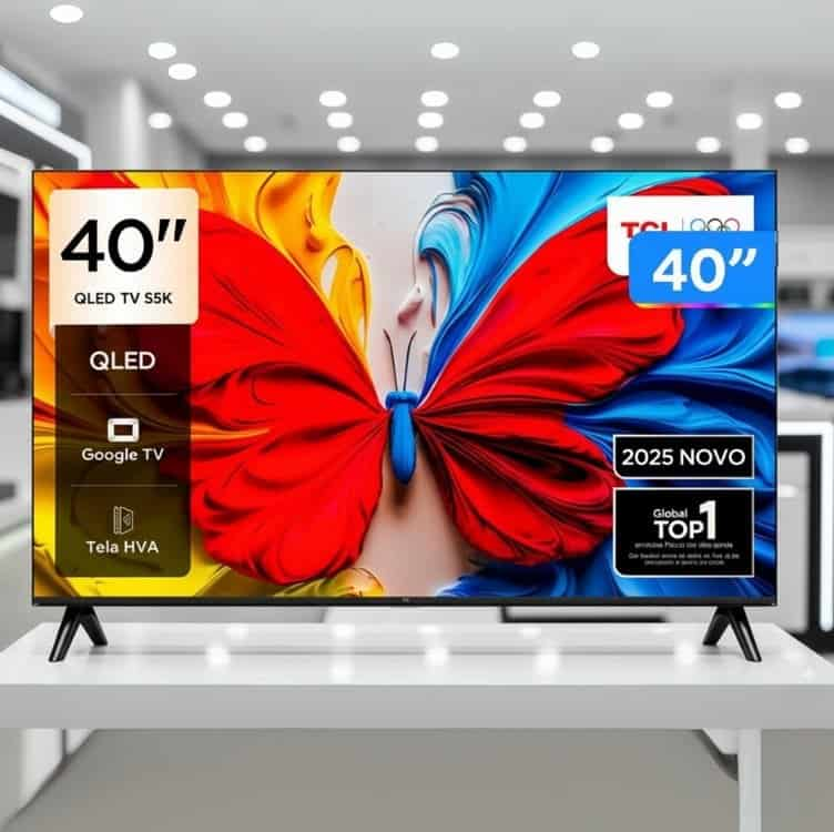 Smart TV 40" TCL Full HD QLED 40S5K Google TV 2 HDMI - Smart Tv - Magazine Promosam