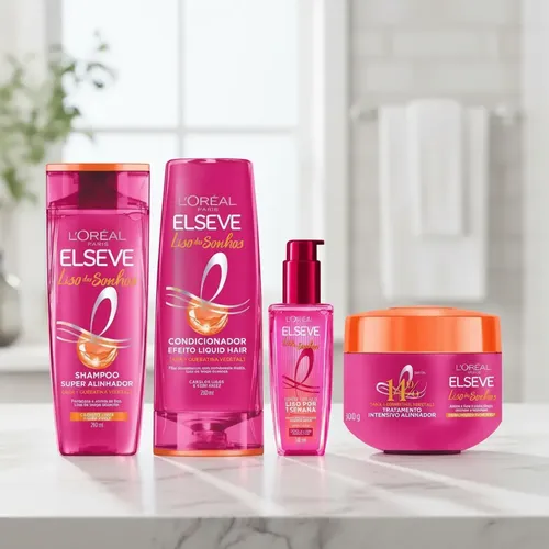 KIT ELSEVE SH + COND + SÉRUM + MÁSC LISO DOS SONHOS | Shopee Brasil