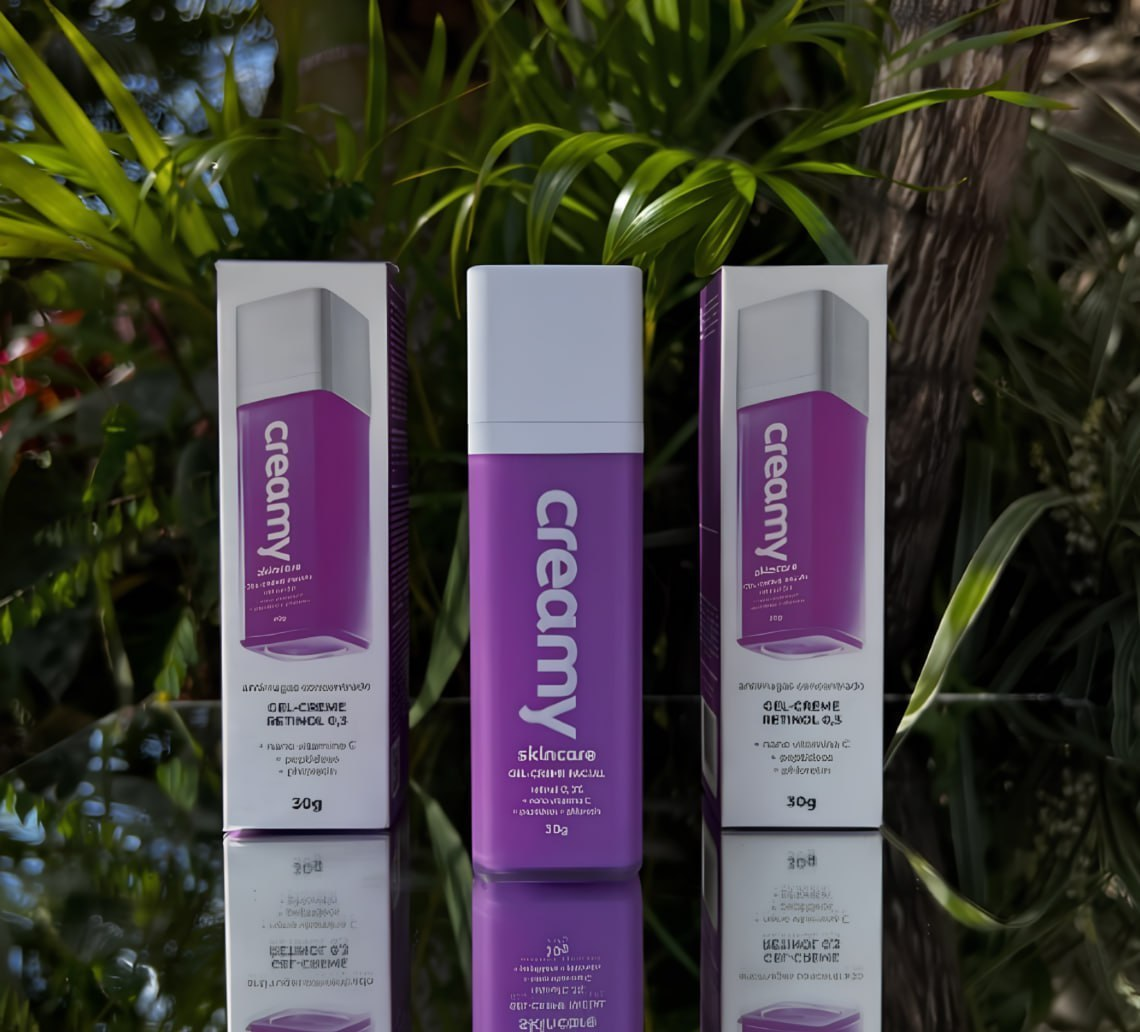 Creamy Skincare Gel-Creme Retinol 30g | Melhora Rugas Profundas, Uniformiza a Textura e o Tom da Pele, Normaliza a Espessura da Pele | Uso Noturno, Todos os Tipos de Pele