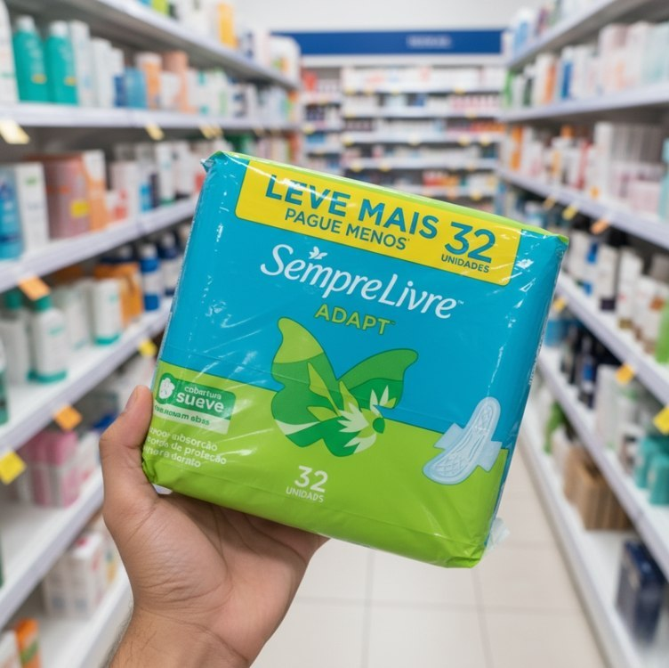 Absorvente Externo Sempre Livre Com Abas, 32un | Suave