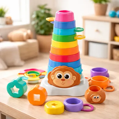 Brinquedo Educativo Baby Macaco Merco Toys, Multicor