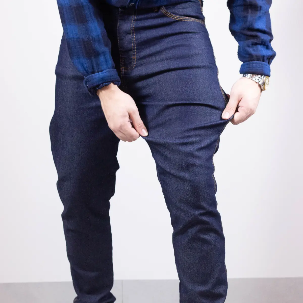 Kit 4 Calça Jeans Masculina Elastano Lycra Trabalho Premium