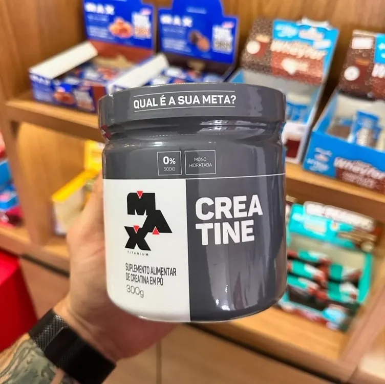 Kit 2x Creatina 300g Creatina Monohidratada Max Titanium Sem Sabor Alta Pureza