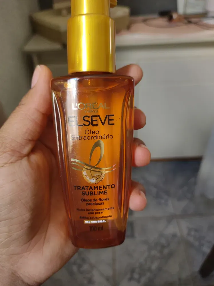 L'Oréal Paris Elseve Óleo Extraordinário Finalizador Capilar, Nutrição Profunda com 6 Óleos Preciosos, Anti-Frizz, Proteção Térmica até 230°C, Brilho Intenso para Todos os Tipos de Cabelo, 100ml