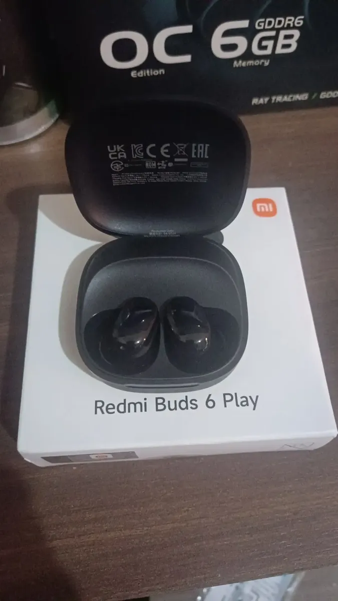 Fones de ouvido sem fio Xiaomi Redmi Buds 6 Play Bt 5.4, cor azul celeste