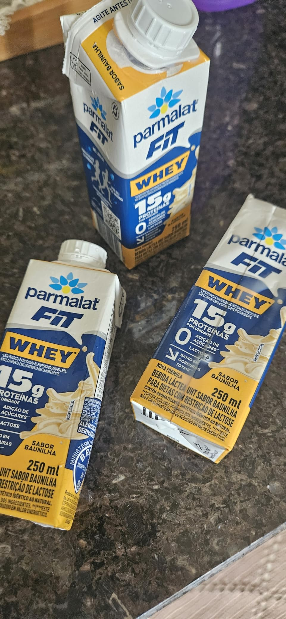 Parmalat Fit Bebida Proteica Baunilha 15g de Proteína 250mL – 12 Unidades