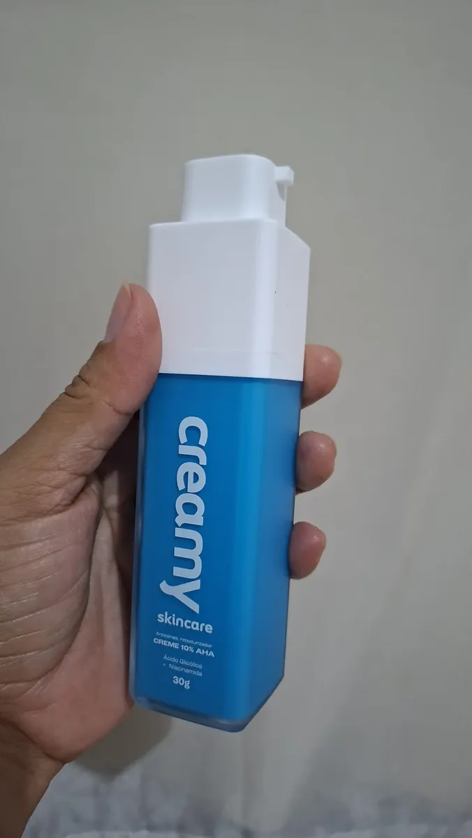 Creamy Skincare Ácido Glicólico 30g | Reduz Poros Dilatados, Melhora A Pele, Hidratação Profunda E Intensa, Controla O Brilho Excessivo | Todos Os Tipos De Pele, Noturno
