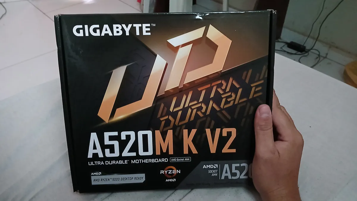 Placa Mãe A520M K V2 AMD AM4 MATX DDR4 Gigabyte Cor Preto