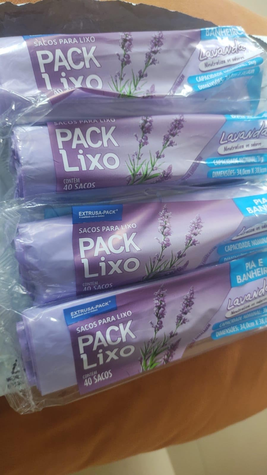 Saco De Lixo PACK LIXO Lavanda Pia e Banheiro (34X38) - Sacos de lixo perfumardos que neutralizam o odor