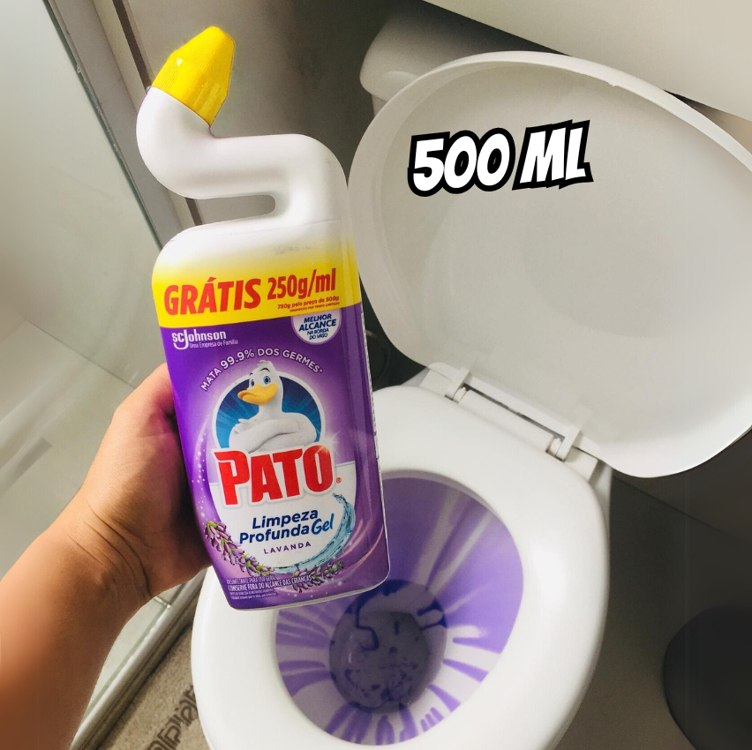 Pato Limpador Sanitário Gel Desinfetante, Lavanda, Limpeza Profunda, 500ml
